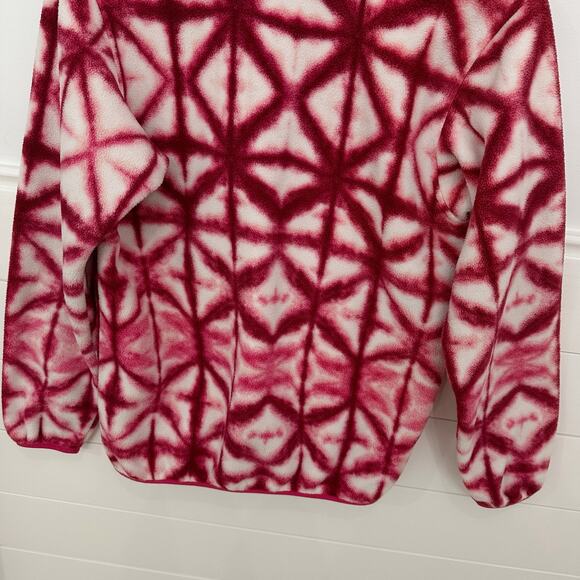 Rare Patagonia Synchilla T Snap Pink Tie Dye Fleece Pullover Sweatshirt M - Picture 8 of 8
